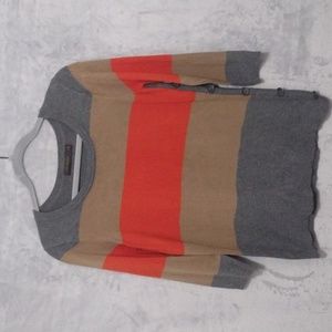 The Limited ~ Colorblock stripe sweater. Buttons up one side. Size: Medium